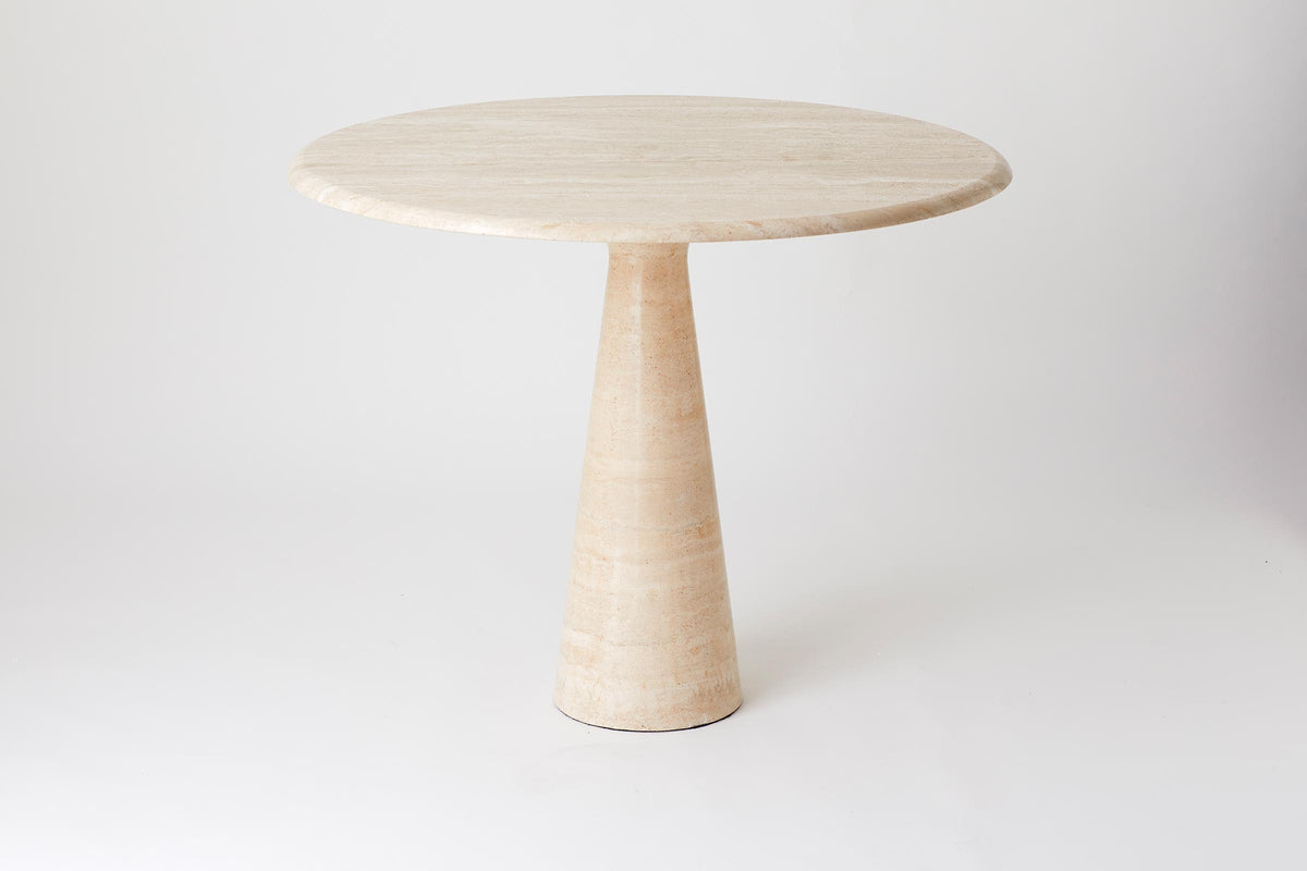 Vintage 1970’s Tall Cream Marble Side Table AU