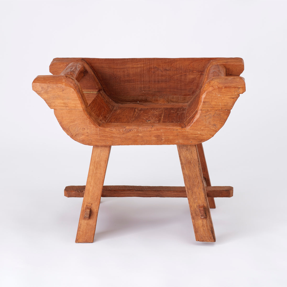 Hand Carved Chunky Wooden Chair – AU
