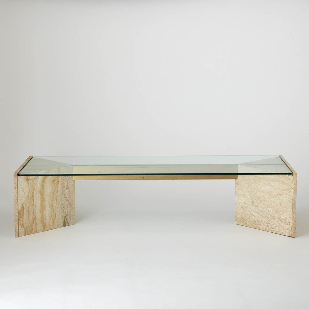 Artedi travertine deals coffee table