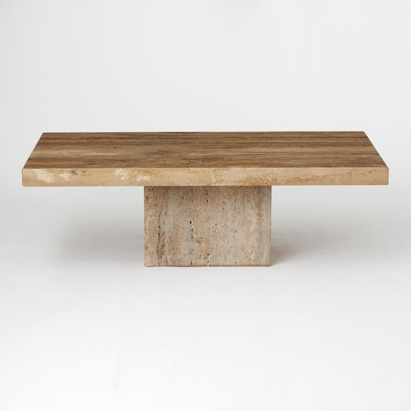 VINTAGE GREY BROWN TONED MARBLE COFFEE TABLE