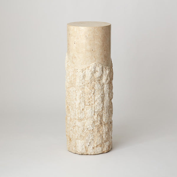 VINTAGE TEXTURED STONE PEDESTAL