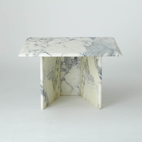 VINTAGE CARRARA MARBLE SIDE TABLE