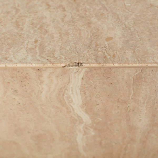 VINTAGE TRAVERTINE CUBE SHAPED WITH SLOPING EDGES COFFEE TABLE