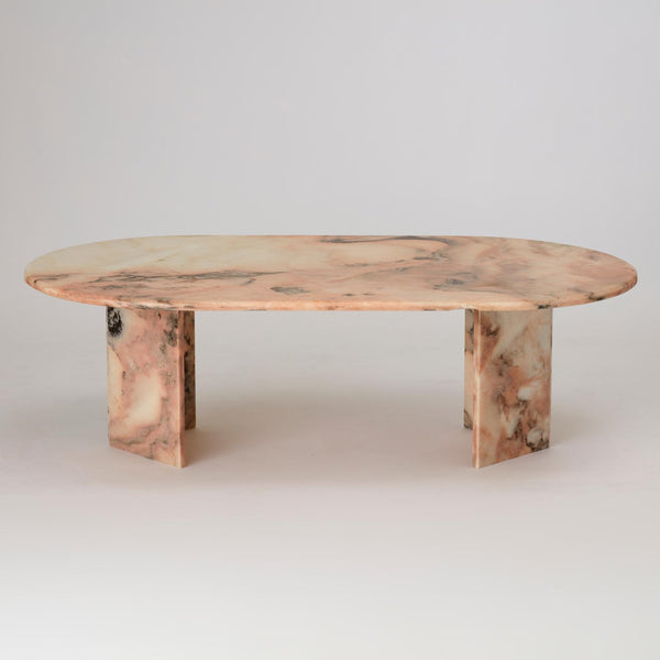 RARE VINTAGE 1970’S ITALIAN PINK MARBLE COFFEE TABLE