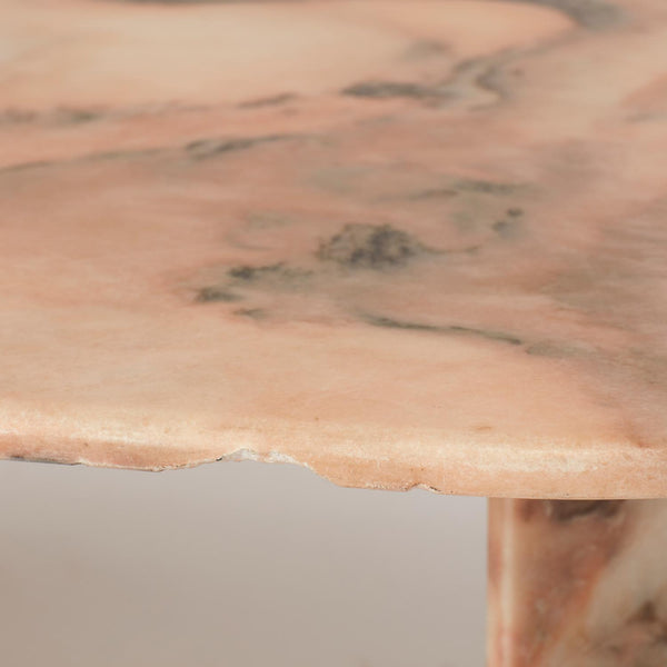 RARE VINTAGE 1970’S ITALIAN PINK MARBLE COFFEE TABLE