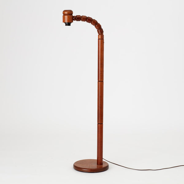 VINTAGE WOODEN FLOOR LAMP WITH FLEXIBLE NECK