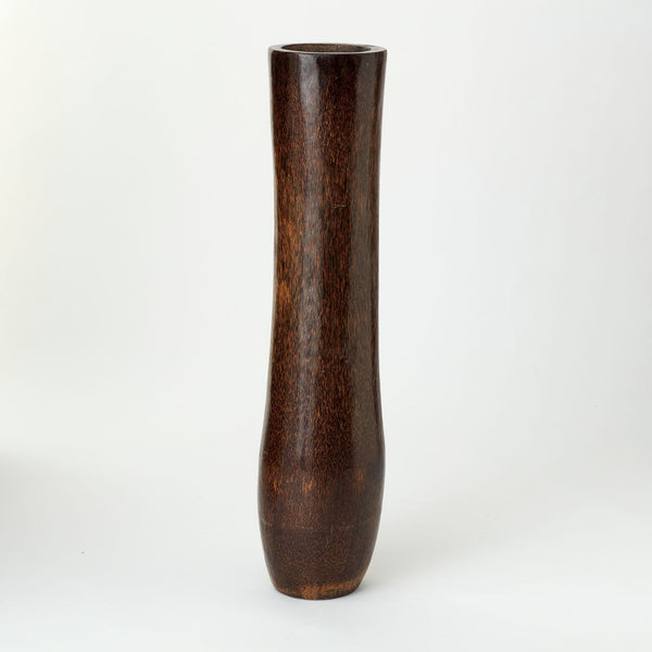 VINTAGE TALL WOODEN VESSEL