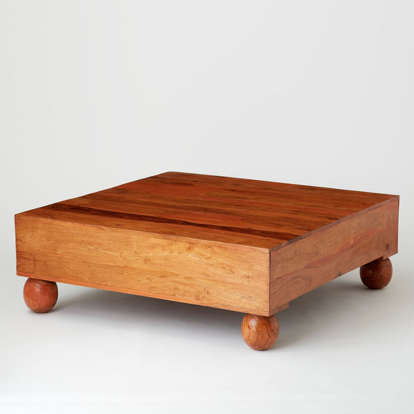 VINTAGE ROSE WOOD HAND CRAFTED SQUARE COFFEE TABLE