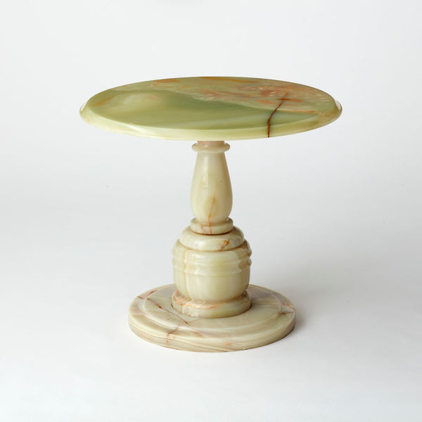 VINTAGE PALE GREEN ONYX SIDE TABLE