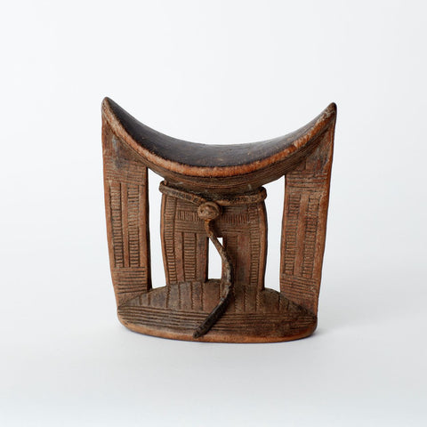 VINTAGE EX TERRENCE PETHICA COLLECTION WOODEN AFRICAN HEADREST